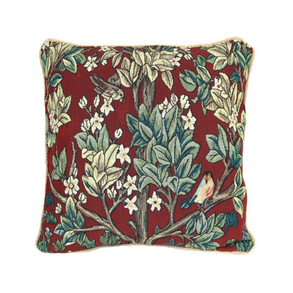 William Morris New Tapestry Tree Of Life Red Cushions - Prices start for 2